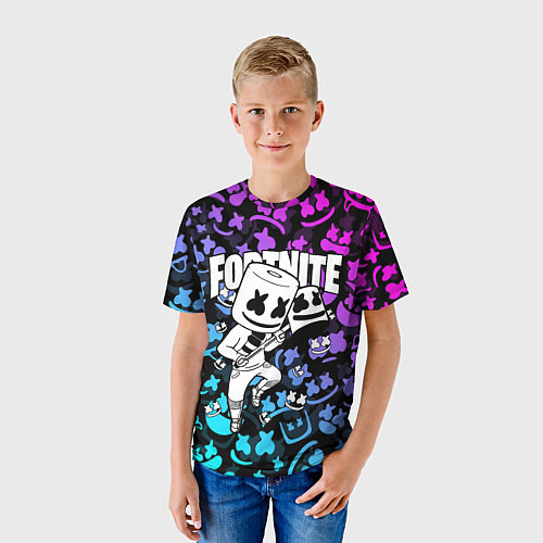 Детская футболка FORTNITE x MARSHMELLO / 3D-принт – фото 3