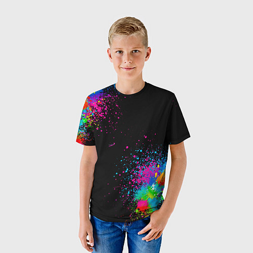 Детская футболка Брызги красок / 3D-принт – фото 3