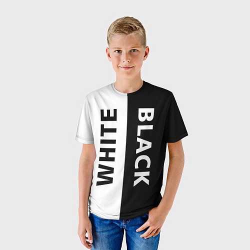 Детская футболка BLACK & WHITE / 3D-принт – фото 3