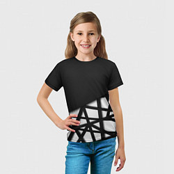 Футболка детская BLACK GEOMETRY, цвет: 3D-принт — фото 2