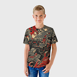 Футболка детская Dsquared tatoo DRAGON, цвет: 3D-принт — фото 2
