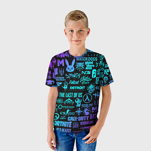 Детская футболка ЛОГОТИПЫ ИГР / 3D-принт – фото 3