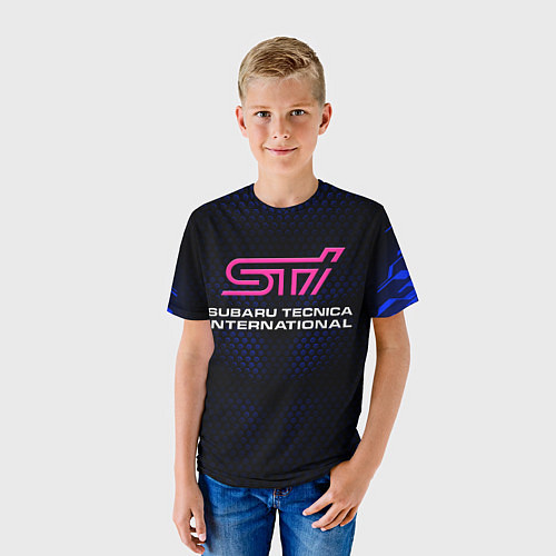 Детская футболка SUBARU STI Z / 3D-принт – фото 3