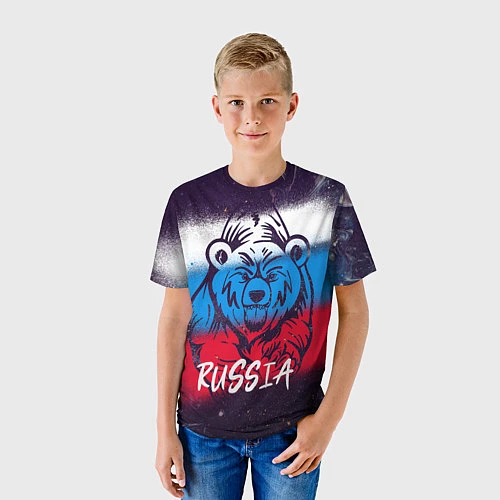 Детская футболка Russia Bear / 3D-принт – фото 3