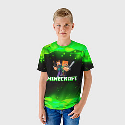 Футболка детская Minecraft 1, цвет: 3D-принт — фото 2