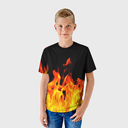 Футболка детская ОГНЕННЫЙ, цвет: 3D-принт — фото 2