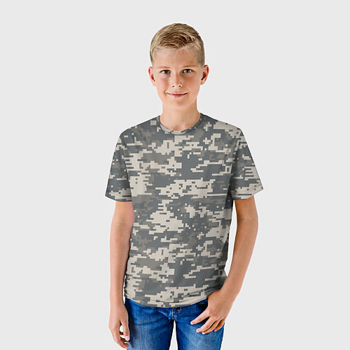 Детская футболка Цифровой камуфляж / 3D-принт – фото 3
