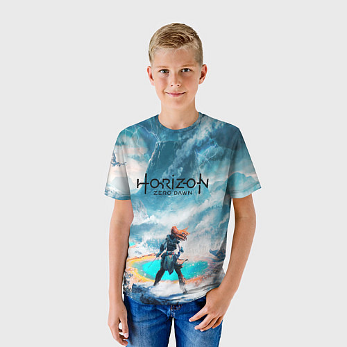 Детская футболка HORIZON ZERO DAWN / 3D-принт – фото 3