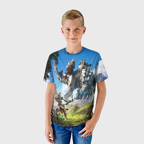 Детская футболка HORIZON ZERO DAWN / 3D-принт – фото 3