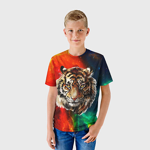 Детская футболка Cosmo Tiger / 3D-принт – фото 3