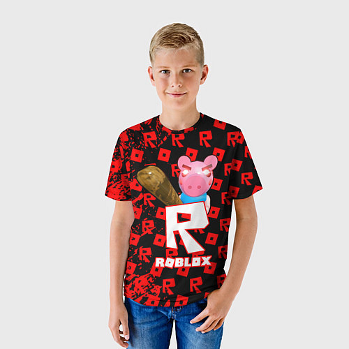 Детская футболка ROBLOX: PIGGI / 3D-принт – фото 3