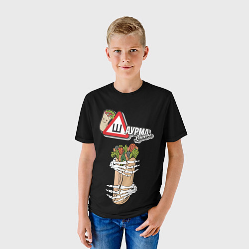 Детская футболка Шаурма / 3D-принт – фото 3
