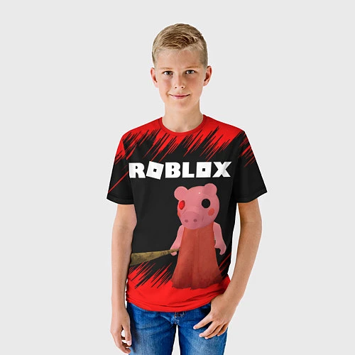 Детская футболка Roblox Piggy / 3D-принт – фото 3