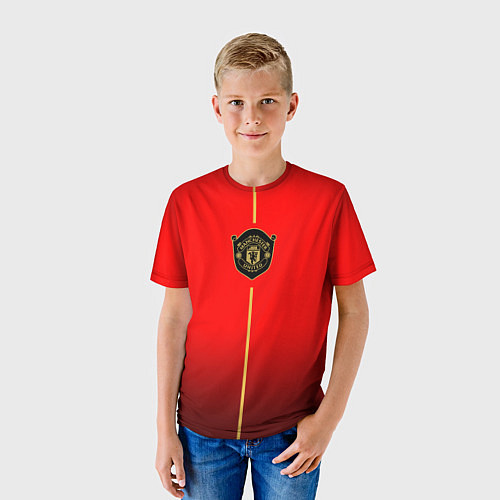 Детская футболка Манчестер Юнайтед лого 2020 / 3D-принт – фото 3