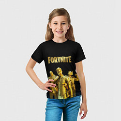 Футболка детская FORTNITE GOLD SQUAD, цвет: 3D-принт — фото 2