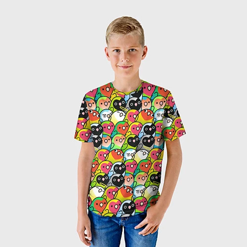 Детская футболка Папуги / 3D-принт – фото 3