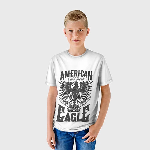 Детская футболка Американский орел Z / 3D-принт – фото 3
