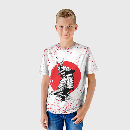 Детская футболка Самурай в каплях крови Z / 3D-принт – фото 3
