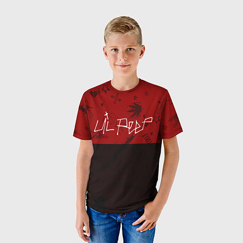 Детская футболка LIL PEEP ЛИЛ ПИП / 3D-принт – фото 3