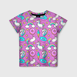 Футболка детская Pink unicorn, цвет: 3D-принт