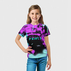 Футболка детская Paints, цвет: 3D-принт — фото 2