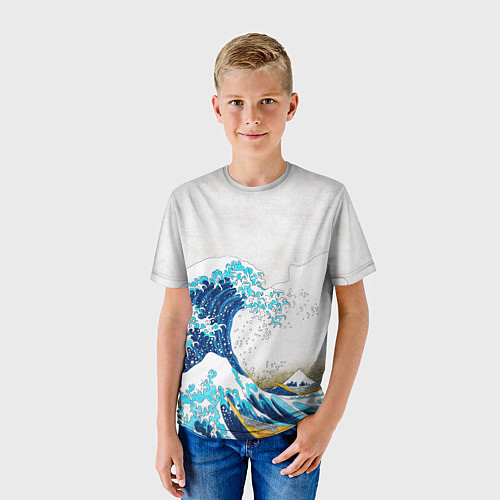 Детская футболка Japanese wave / 3D-принт – фото 3