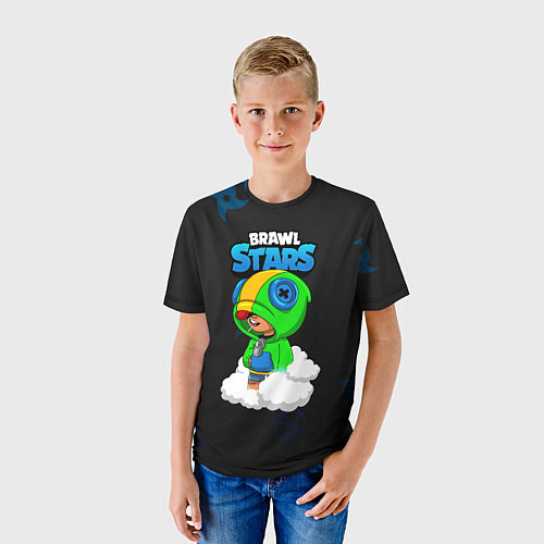 Детская футболка Leon Brawl Stars / 3D-принт – фото 3