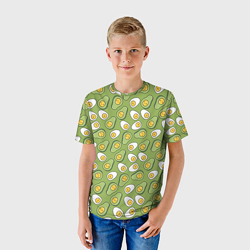 Детская футболка Avocado and Eggs / 3D-принт – фото 3