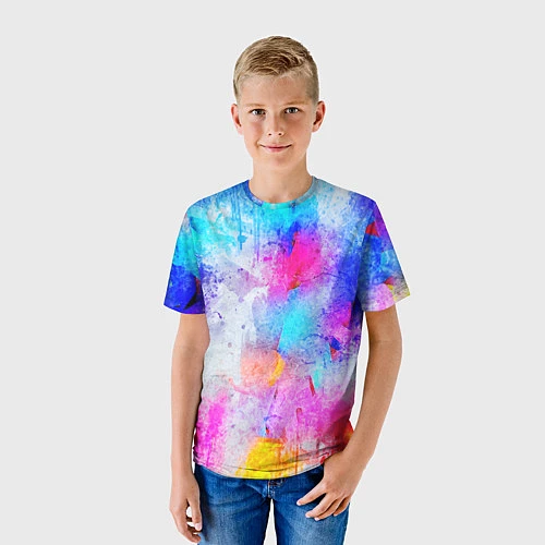 Детская футболка НЕОНОВЫЕ ПОТЕРТОСТИ / 3D-принт – фото 3