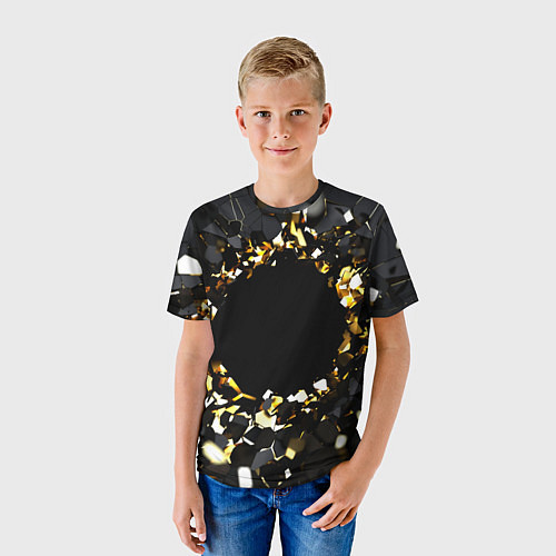 Детская футболка Брызги стекла / 3D-принт – фото 3