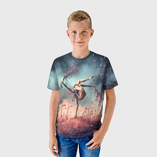 Детская футболка Танцующая с цветами ведьма / 3D-принт – фото 3
