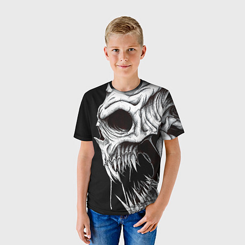 Детская футболка Череп Z / 3D-принт – фото 3