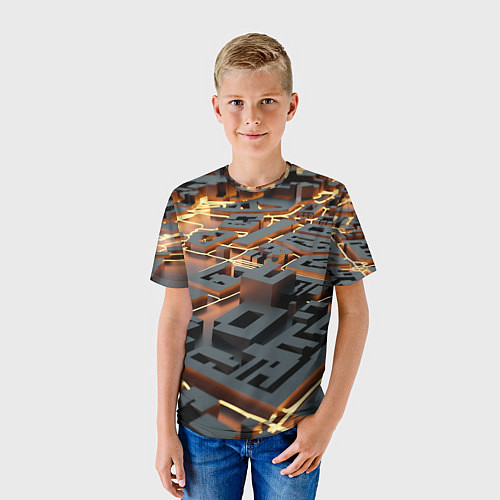 Детская футболка 3D абстрактная схема / 3D-принт – фото 3