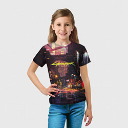 Футболка детская CYBERPUNK 2077:КИБЕРПАНК S, цвет: 3D-принт — фото 2