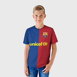 Футболка детская Форма Barcelona Messi, цвет: 3D-принт — фото 2