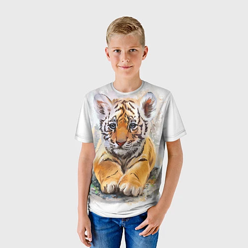 Детская футболка Tiger Art / 3D-принт – фото 3