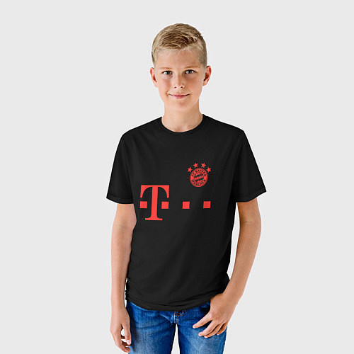 Детская футболка FC Bayern Munchen 20-21 - black / 3D-принт – фото 3