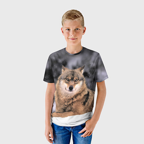 Детская футболка Wolf Волк / 3D-принт – фото 3