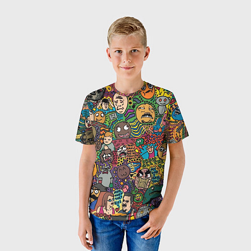Детская футболка Цветные мемы из ВК / 3D-принт – фото 3
