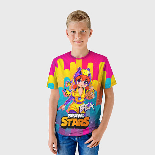 Детская футболка Bea Brawl stars Беа anime / 3D-принт – фото 3