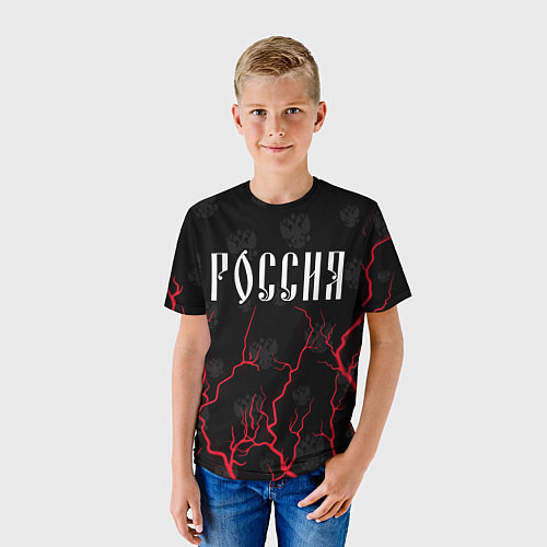 Детская футболка РОССИЯ RUSSIA / 3D-принт – фото 3