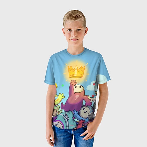 Детская футболка Fall Guys King / 3D-принт – фото 3