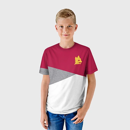 Детская футболка AS Roma Red Design 2122 / 3D-принт – фото 3