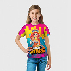 Футболка детская Jessie Brawl Stars anime style, цвет: 3D-принт — фото 2