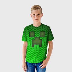 Футболка детская Крипер из игры Minecraft, цвет: 3D-принт — фото 2