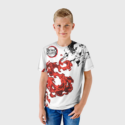 Детская футболка Клинок, рассекающий демонов / 3D-принт – фото 3