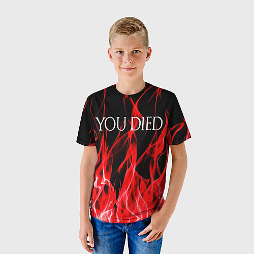 Детская футболка YOU DIED / 3D-принт – фото 3