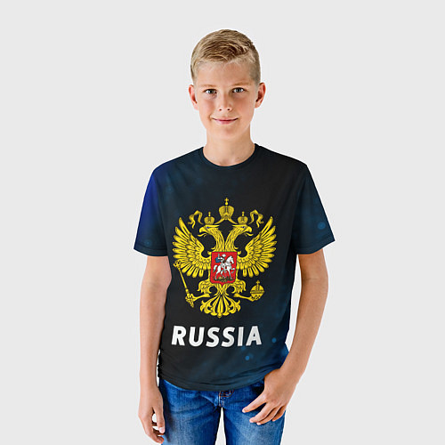 Детская футболка RUSSIA РОССИЯ / 3D-принт – фото 3