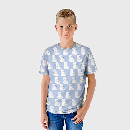 Детская футболка Голубой мегамозг / 3D-принт – фото 3