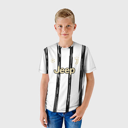 Детская футболка Juventus Home Authentic style 202122 / 3D-принт – фото 3